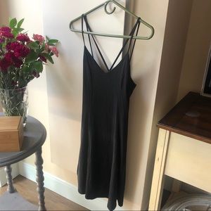 Black Cross Strap Dress